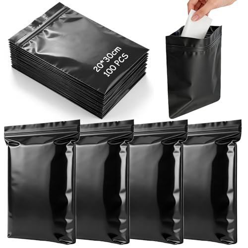 Sacchetti per lo smaltimento degli stomi, 100 sacchetti per pannolini, a prova di perdite, inodore, 20 x 30 cm, per sacchetti per colostomia, pannolini, inserti per incontinenza, sacchetti per urina