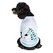 Blueberry Pet Henry the Zebra Cotton Dog Shirt in Aquamarine, Back Length 16", Pack of 1 Clothes for Dogs