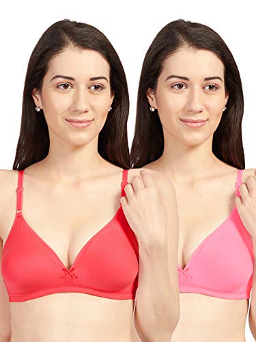Image of SONARI Omania Womens Non-Padded Cotton Polyester Bras - Solid, Non-Wired, Medium Coverage, Hand Washable (Pack of 2)