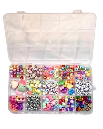 Estojo Infantil com Miçangas Coloridas – Kit para Pulseiras e Colares – Brinquedo Criativo e Educativo