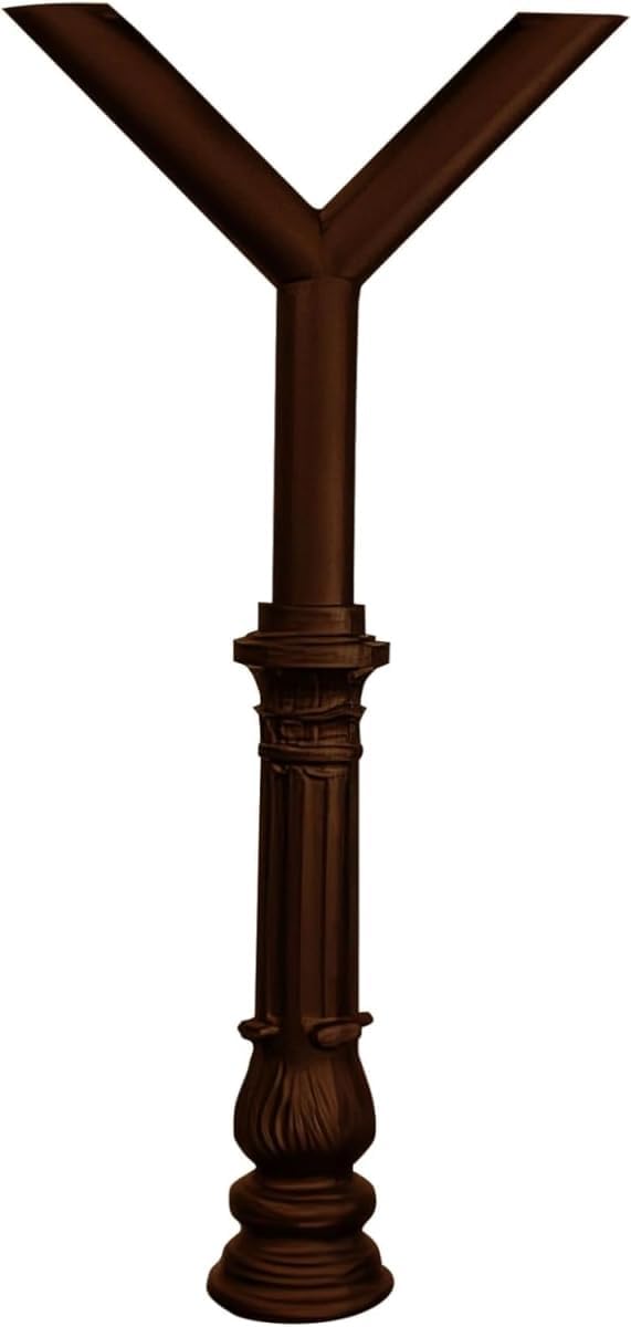 Penfield Twin Mailbox Post System with Ornate Base 7 - Bronze