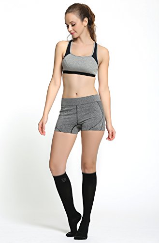 Buttons & Pleats Compression Socks for Women and Men Black ML - Thumbnail 3