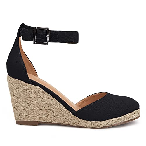 JeimPoey Womens Wedges Espadrilles Sandals Closed Toe Platform Ankle Strap Beach Sandals by JeimPoey - Used condition - Image 5