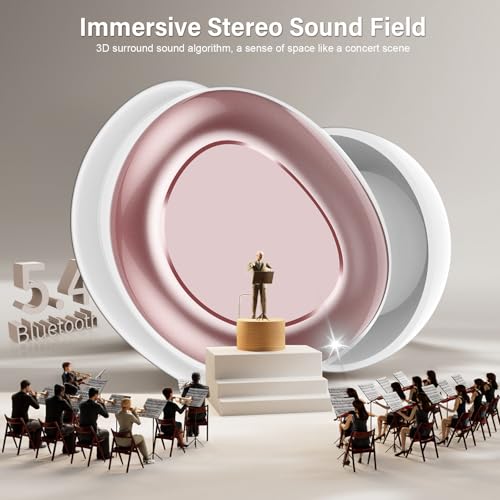 Image of Sleep Earbuds Bluetooth 5.4 in Ear Touch Screen Sleep Headphones, Small Design Mini Sleep Earbuds for Side Sleepers with Sleep Mode, 48H Playtime Sleep Earphones Clear Calls, Petal Pink