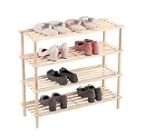Photo Gallery bm scarpiera in legno a 4 ripiani – portascarpe salvaspazio, scaffale scarpe per ingresso, camera da letto e corridoio – design naturale e robusto Photo Gallery bm scarpiera in legno a 4 ripiani – portascarpe salvaspazio, scaffale scarpe per ingresso, camera da letto e corridoio – design naturale e robusto