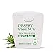 Desert Essence Tea Tree Oil Dental Tape - 30 Yards - Naturally Waxed w/ Beeswax - Thick Flossing No Shred Tape - On The Go - Removes Food Debris Buildup - Cruelty-Free Antiseptic