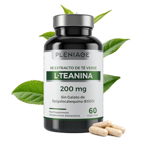PLENIAGE L TEANINA 200mg | Estratto Di Te Verde (Camellia Sinensis) | Chiarezza Mentale | L-Teanina Pure Senza Caffeina Ni EGCG | Capsule Vegane | Made in Italy | Formula Clean Label