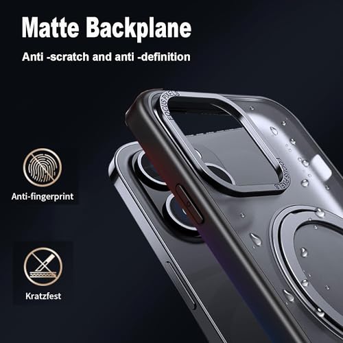 Coque iPhone 15 MagSafe support noir mat pour éliminer traces et reflets - 6