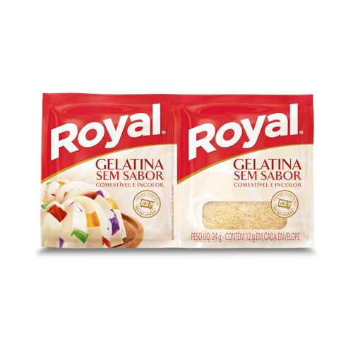 Gelatina em Pó Royal, Sem Sabor, Incolor, 24g