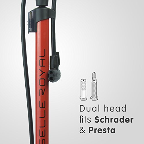 Selle Royal Scirocco Bike Floor Pump with Over, Medium, Black - Thumbnail 7