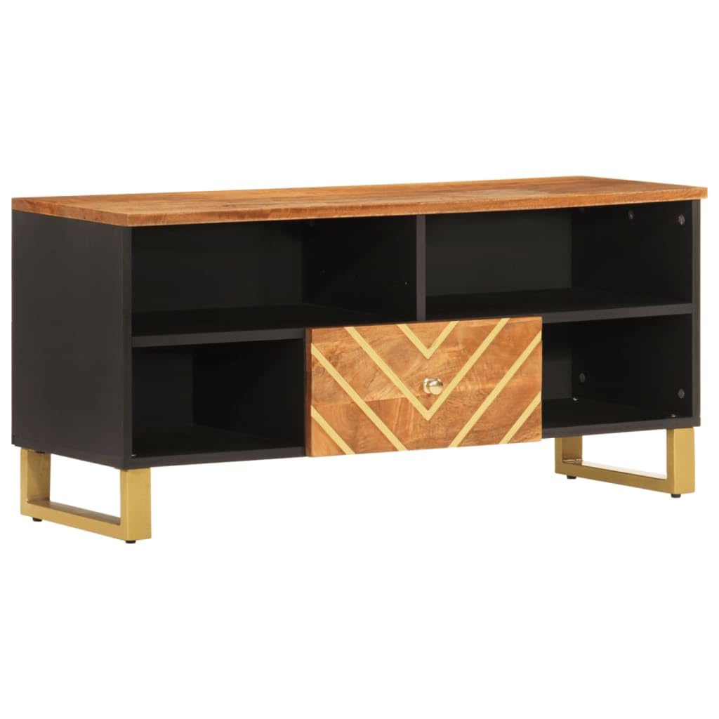 Helloshop26 Meuble TV multimédia étagère télévision Buffet téléviseur Salle à Manger Salon Chambre avec lumières LED chêne fumé 140 x 40 x 35,5 cm Brun 02_0026723