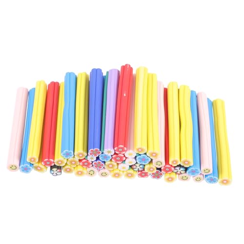 IWOWHERO 50pièces Bâtons Argile Polymère Pour Diy Nail Art Décoration Ongles Fleurs
