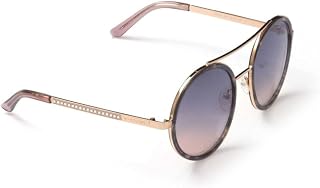 Guess By Marcaino Marka GM 0780 83Z Bayan,YUVARLAK,KEMİK-METAL,ALTIN Çerçeve ORGANİK,SİYAH Cam 55 Ekartman Güneş Gözlüğü