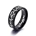 LAVUMO Heartbeat Rings for Couples I Love You Matching Promise Rings Wedding Bands Sets for Him and Her with Box Stainless Steel Comfort Fit (Men 10 & Women 7)