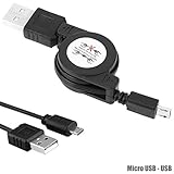 Con este cable, usted podrá cargar todos sus dispositivos con conector Micro USB de una manera fácil y cómoda. Basta con conectar el cable a un cargador con salida USB, o incluso desde el mismo ordenador. Fabricado con un sistema de autoenrollado, podrá guardar y proteger su cable cuando no se esté utilizando. Dimensiones (plegado): 10 x 2,5 x 1 cm. Longitud máxima: 70 cm.
