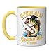 O Fish Ally Graduated Est 2026 Funny Fishing Graduation Ceramic Mug, Yellow/White
