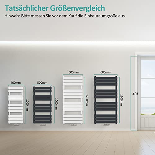 Emke Badheizkörper 1000 x 600 mm mit Mittelanschluss und 555 Watt