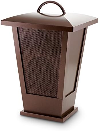 Fine Audio Bluetooth Speaker Lantern with LED Lights, 7.75" x 7" x 11.75", Copper