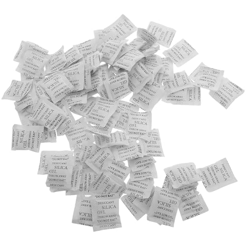 BESPORTBLE 100 Stück Silicagel Beutel Trockenmittel für Lebensmittel Vorratsbehälter Feuchtigkeitsabsorber Wiederverwendbar Sicher für Kleidung Schuhe Schmuck Bücher