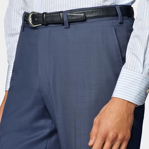 Image of Men's Cozy Hidden Expandable Waist Dress Pants | Premium Stretch Texture Weave Work to Weekend Pants