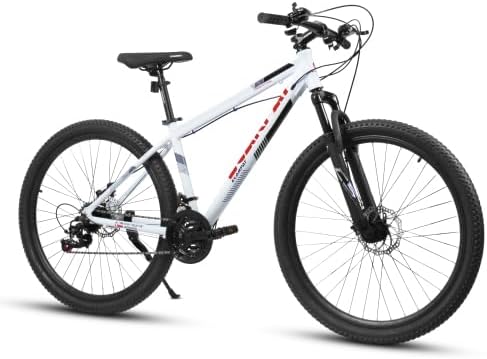 A27366 27 Inch Mountain Bike 21 Speed, Suspension Fork, Aluminum Frame Disc Brake, Mountain Biking for Both Men and Women