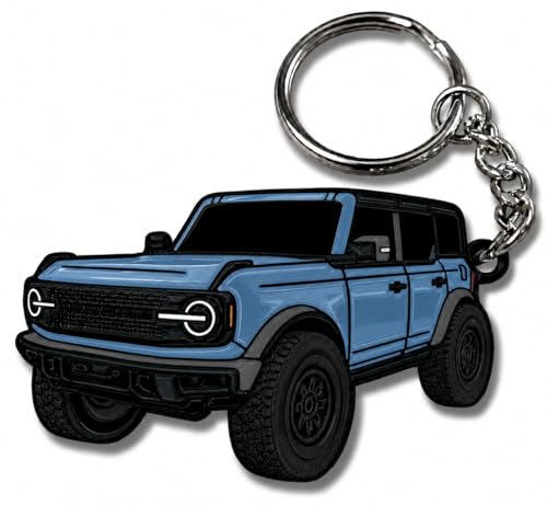FOUR WHEEL BEAST Bronco Keychain Accessories 2023 4 door key chain Fob Cover Cool Car Mods (Area 51)