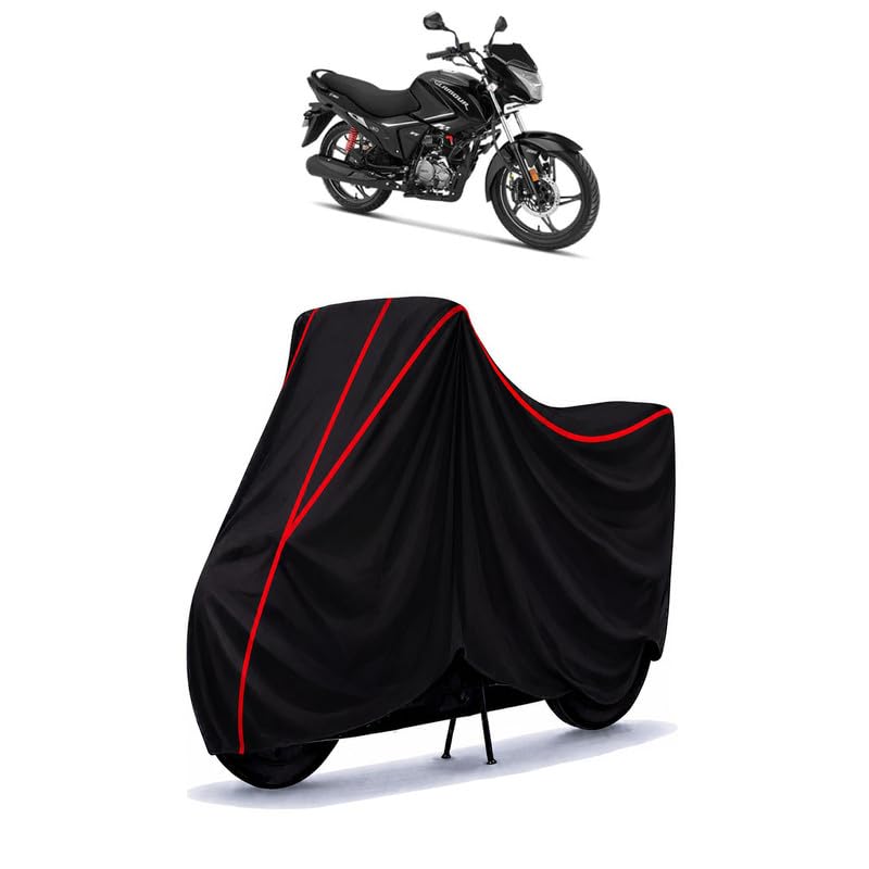 Image of Hero Glamour Xtec 125 Water Resistant Bike Cover for All Motorcycles & Rain | Heavy Duty Taffeta Fabric | UV Protection, Dustproof, Scratchproof | All Weather Two Wheeler Cover with Elastic Bottom