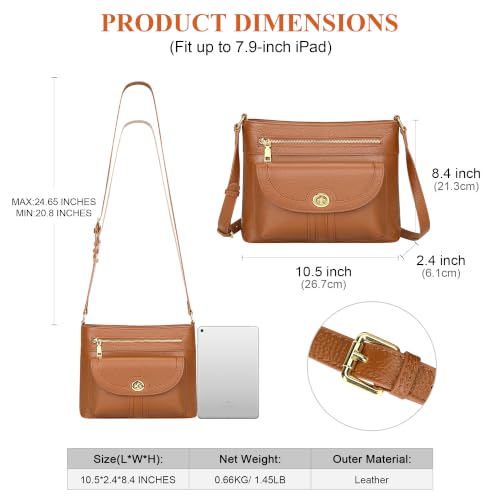 Over Earth Genuine Leather Crossbody Bags for Women Square Trendy Purses by Over Earth - Used condition - Image 8