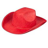 Boland - Cowboy Hut für Erwachsene, Kopfbedeckung für Faschingskostüme, Sheriff, Rodeo Reiter, Wilder Westen, Kostüm, Karneval, Mottoparty, Rot