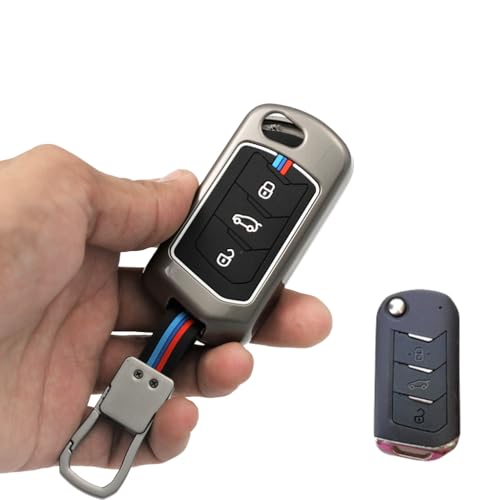 Image of Metal Series keycover for Mahindra Thar | Xuv700 | 3X0 | xuv300 | Scorpio - 3 button flipkey