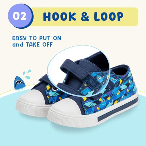 Kids Light Up Shoes Toddler Canvas Sneakers with Hook and Loop for Boys Girls3
