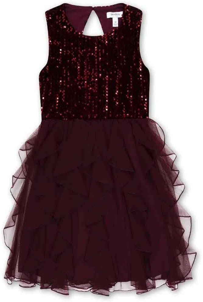 Speechless Girls' Sleeveless Sequin Bodice Party Dress