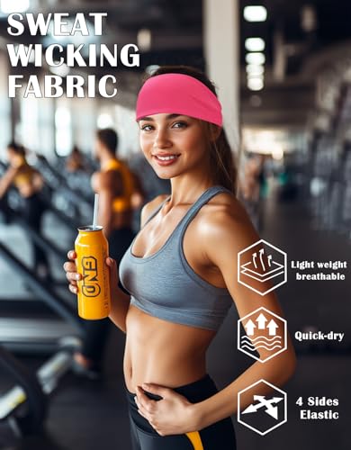 Image of Headbands for Men & Women, Sweat Headband Non-Slip Sweatband Sports Running Cycling Yoga Basketball Workout Football Training