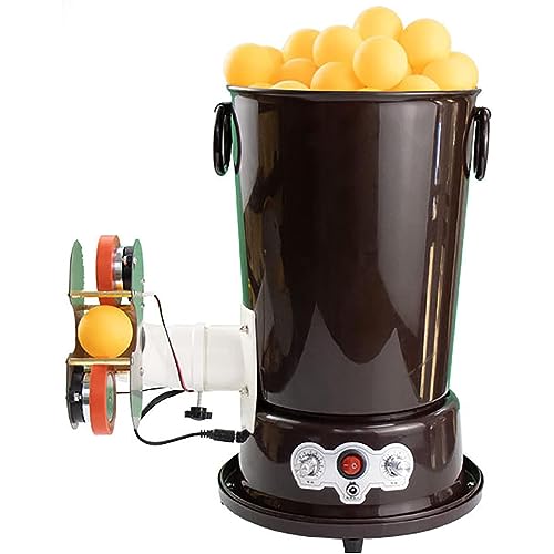 Ping Pong Robot Machine, Automatic Table Tennis Ball Machine, 4-40 M/S, Hold About 100 Balls, 360° Nozzle Manually Adjusted, Speed ??Regulation, for Home School Practicing
