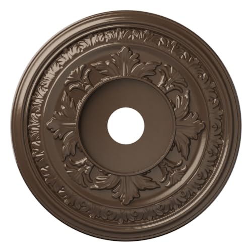 22"OD x 3 1/2"ID x 1"P Baltimore Thermoformed PVC Ceiling Medallion (Fits Canopies up to 7 3/4"), Metallic Copper