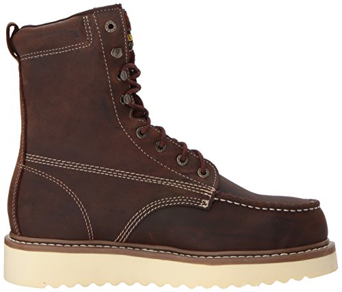 Wolverine Men's Loader 8" Steel Toe Wedge Work Boot, Brown, 11 M US