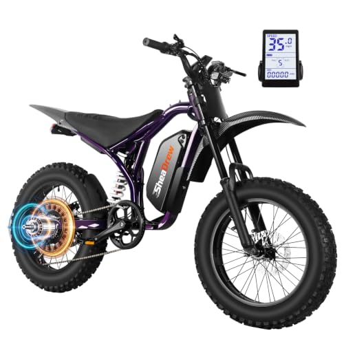 Image of 3000W Peak Electric Dirt Bike, 39MPH Off-Road Ebike, 48V Removeable Battery, Dual Suspension, Hydraulic Disc Brakes, UL2849 Certified Electric Bike for Adults & Teens
