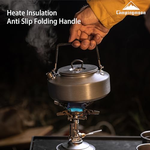 Lightweight Camping Tea Kettle - Portable Aluminum Coffee & Tea Pot for Backpacking, Picnics, and Fishing - 0.8L Capacity - Image 4