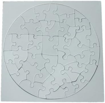 10pcs Round Sublimation Jigsaw Puzzle by Flat Heat Press Machine DIY Transfer Crafts