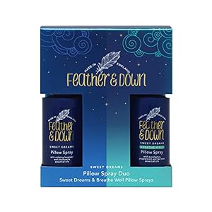 Feather & Down Pillow Spray Duo, Sleep Gift Set with Lavender Mist and Breathe Well Blend, Cruelty Free and Vegan, Mothers Day Relaxation Gift Set