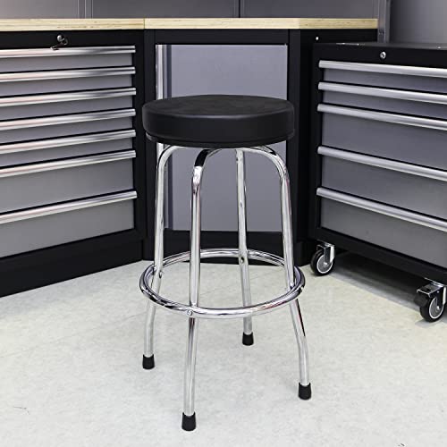 Torin Atrp6185B Swivel Bar Stool: Padded Garage/Shop Seat With Chrome Plated Legs, Black #TOP1