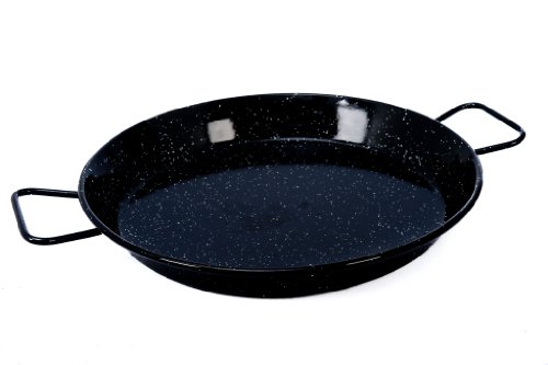 Poêle à paella en acier émaillé Vaello Campos La Valenciana - 60 cm 30cm noir