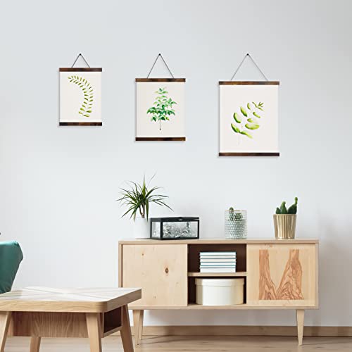 Rempry 2 Pack 12" Wide Magnetic Poster Frame Hanger, 12X16 12X18 12X24 Magnet Poster Frames For Photos, Pictures, Prints, Maps, Scrolls And Canvas Artwork (Walnut) #TOP7