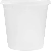 Vista 9 de Karat [24oz - 240 ct] Contenedores redondos moldeados por inyección de PP transparentes con tapas