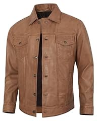 Camel - F.trucker Leather Jacket Men