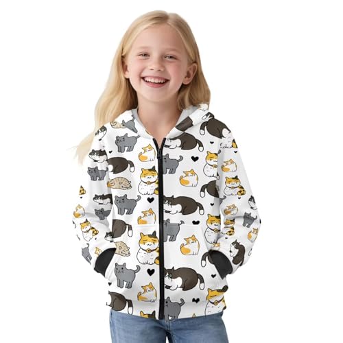 Girls Winter Full Zip Long Sleeve Hoodie Fuzzy Jacket Outwear Coat with Pocket Fashion Youth Outfits 5-16 Years2