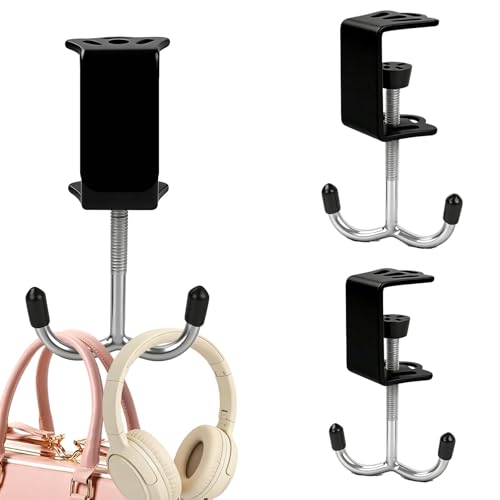 Image of 2Pcs Bag Holder Hook, Bag Holder, Purse Hook Portable for Handbags, Compact Bag Hanger Hook for Restaurant Tables, Secure Bag Hooks for Handbags and Purses, Durable Single Unit Design