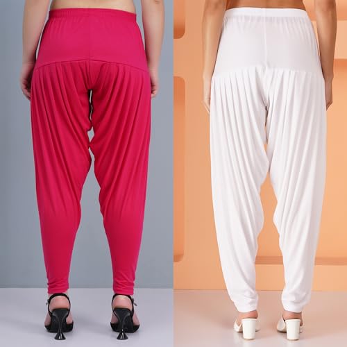 Image of Buy That Trendz Patiala Pant for Women Viscose Relaxed Fit Dhoti Patiyala Salwar Harem Style Bottom Pants