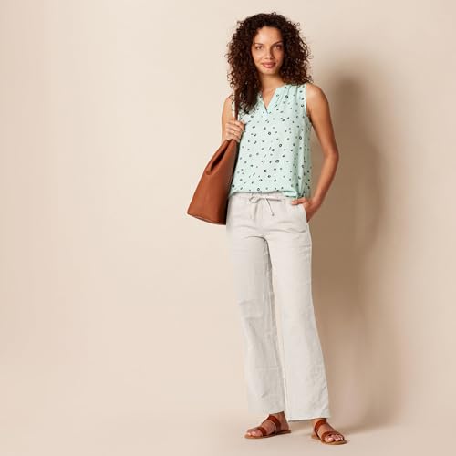 Image of Amazon Essentials Women's Linen Blend Drawstring Relaxed Fit Wide Leg Pants (Available in Plus Size)
