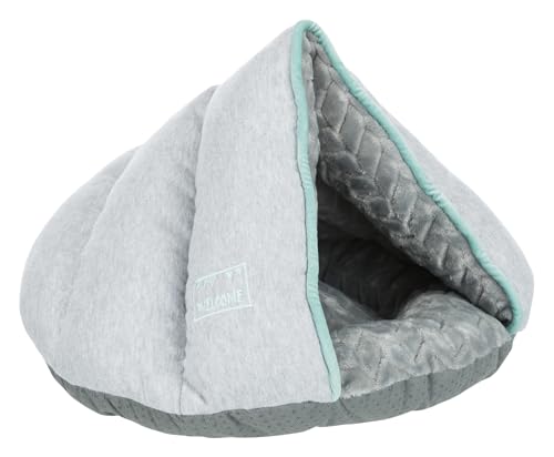 TRIXIE 38254 Junior Höhle, rund, 45 × 30 × 40 cm, hellgrau/mint